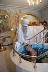 Крещальная Литургия в Свято-Троицком соборе г. Саратова