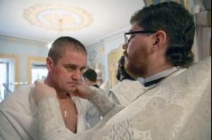 Крещальная Литургия в Свято-Троицком соборе г. Саратова