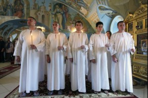 Крещальная Литургия в Свято-Троицком соборе г. Саратова
