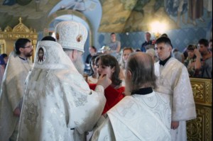 Крещальная Литургия в Свято-Троицком соборе г. Саратова
