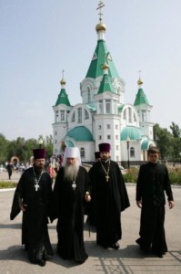 Божественная литургия в храме в честь Всех Святых, в земле Российской Просиявших г.Саратова