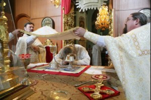 Божественная литургия в Духосошественском кафедральном соборе г.Саратова