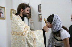 Божественная литургия в храме во имя cвятителя Митрофана Воронежского города Саратова