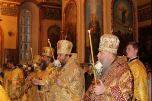 Всенощное бдение в Успенском кафедральном соборе Пензы