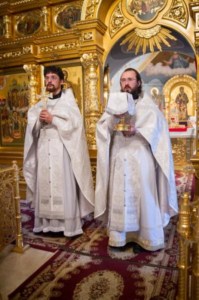 Крещальная Литургия в Свято-Троицком соборе Саратова