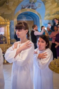 Крещальная Литургия в Свято-Троицком соборе Саратова