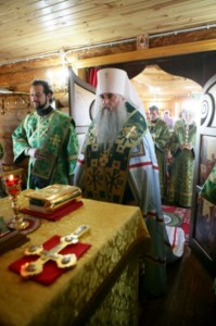 Всенощное бдение в храме преподобного Сергия Радонежского с. Кошели Воскресенского района