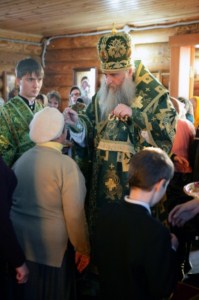 Всенощное бдение в храме преподобного Сергия Радонежского с. Кошели Воскресенского района