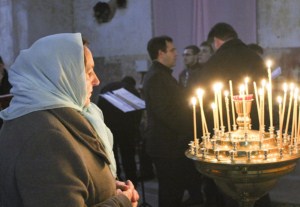 Божественная литургия в Покровском храме с.Сокур Татищевского района