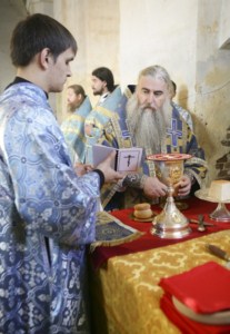 Божественная литургия в Покровском храме с.Сокур Татищевского района