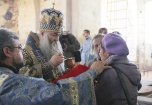 Божественная литургия в Покровском храме с.Сокур Татищевского района