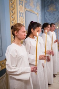Крещальная Литургия в Свято-Троицком соборе Саратова