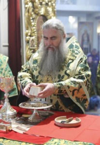 Божественная литургия в храме в честь Всех Святых, в земле Российской Просиявших г.Саратова