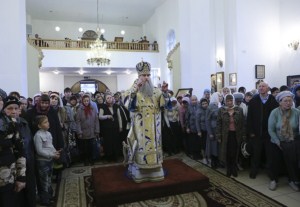 Божественная литургия в храме в честь Казанской иконы Божией Матери Саратова