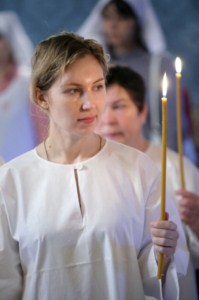 Крещальная литургия в Свято-Троицком соборе Саратова