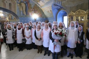 Крещальная литургия в Свято-Троицком соборе Саратова