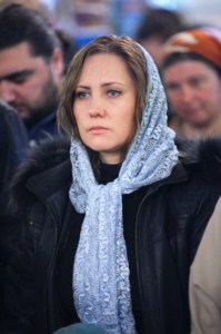 Божественная литургия в храме в честь Покрова Божией Матери г.Покровска (Энгельса)