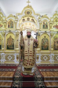 Божественная литургия в храме в честь Покрова Божией Матери г.Покровска (Энгельса)