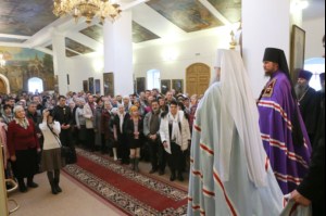 Божественная литургия в храме в честь Покрова Божией Матери г.Покровска (Энгельса)