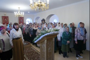 Божественная литургия в храме в честь иконы Божией Матери «Скоропослушница» пос. Шиханы-1