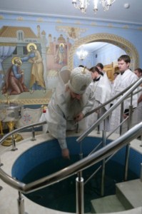 Крещальная Литургия в Свято-Троицком соборе г.Саратова