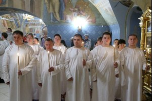 Крещальная Литургия в Свято-Троицком соборе г.Саратова