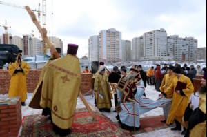 Чин основания храма во имя преподобного Сергия Радонежского города Саратова