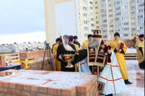 Чин основания храма во имя преподобного Сергия Радонежского города Саратова