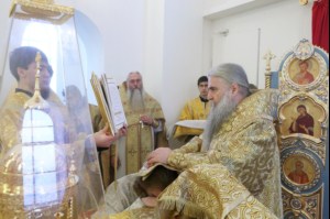 Первая Божественная литургия в Петропавловском храме Аткарска