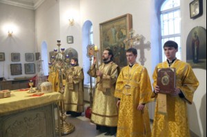 Всенощное бдение в храме в честь Благовещения Пресвятой Богородицы Вольска