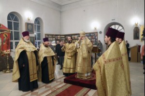 Всенощное бдение в храме в честь Благовещения Пресвятой Богородицы Вольска