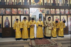 Всенощное бдение в храме в честь Благовещения Пресвятой Богородицы Вольска