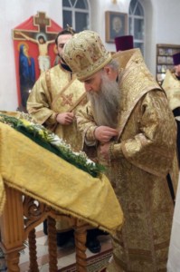 Всенощное бдение в храме в честь Благовещения Пресвятой Богородицы Вольска