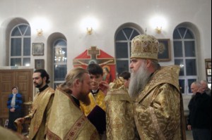 Всенощное бдение в храме в честь Благовещения Пресвятой Богородицы Вольска