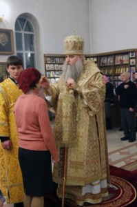 Всенощное бдение в храме в честь Благовещения Пресвятой Богородицы Вольска