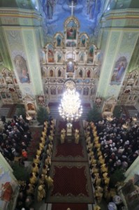 Великая Рождественская вечерня в храме в честь Покрова Божией Матери Саратова