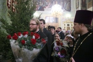 Великая Рождественская вечерня в храме в честь Покрова Божией Матери Саратова