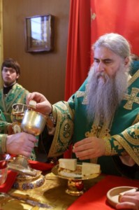 Божественная литургия на Архиерейском подворье — храме во имя преподобного Серафима Саровского г.Саратова