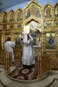 В день Навечерия Богоявления в Свято-Троицком соборе совершена Крещальная литургия