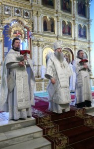 Божественная литургия в Духосошественском кафедральном соборе Саратова