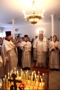 Божественная литургия в Крестовоздвиженском храме г. Саратова
