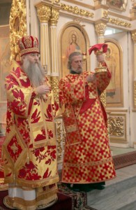Божественная литургия в храме Всех Святых, в земле Российской Просиявших г. Саратова