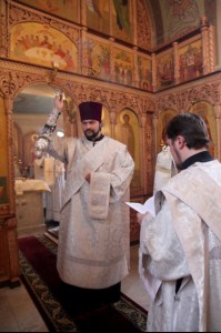 Божественная литургия в Спасо-Преображенском храме с. Пристанное Саратовского района