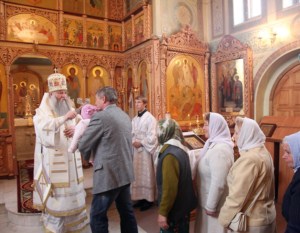 Божественная литургия в Спасо-Преображенском храме с. Пристанное Саратовского района