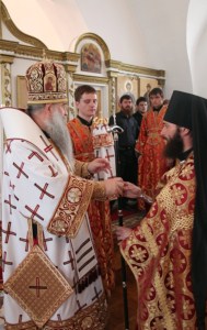 Божественная литургия в храме во имя святого великомученика Димитрия Солунского Спасо-Преображенского мужского монастыря г. Саратова