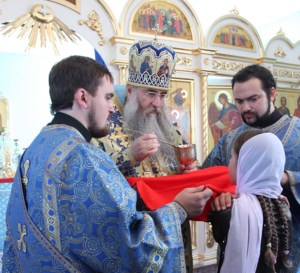 Божественная литургия в храме Рождества Пресвятой Богородицы с. Ершовка Аткарского района