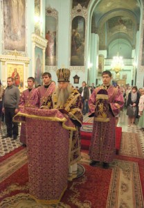 Всенощное бдение в Духосошественском соборе г. Саратова
