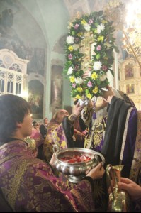 Всенощное бдение в Духосошественском соборе г. Саратова