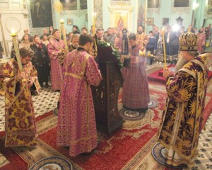 Всенощное бдение в Духосошественском соборе г. Саратова