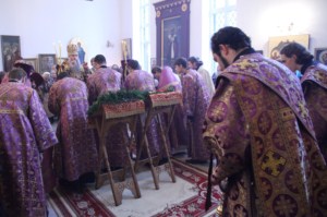 Божественная литургия в храме во имя святого пророка Божия Илии г. Саратова